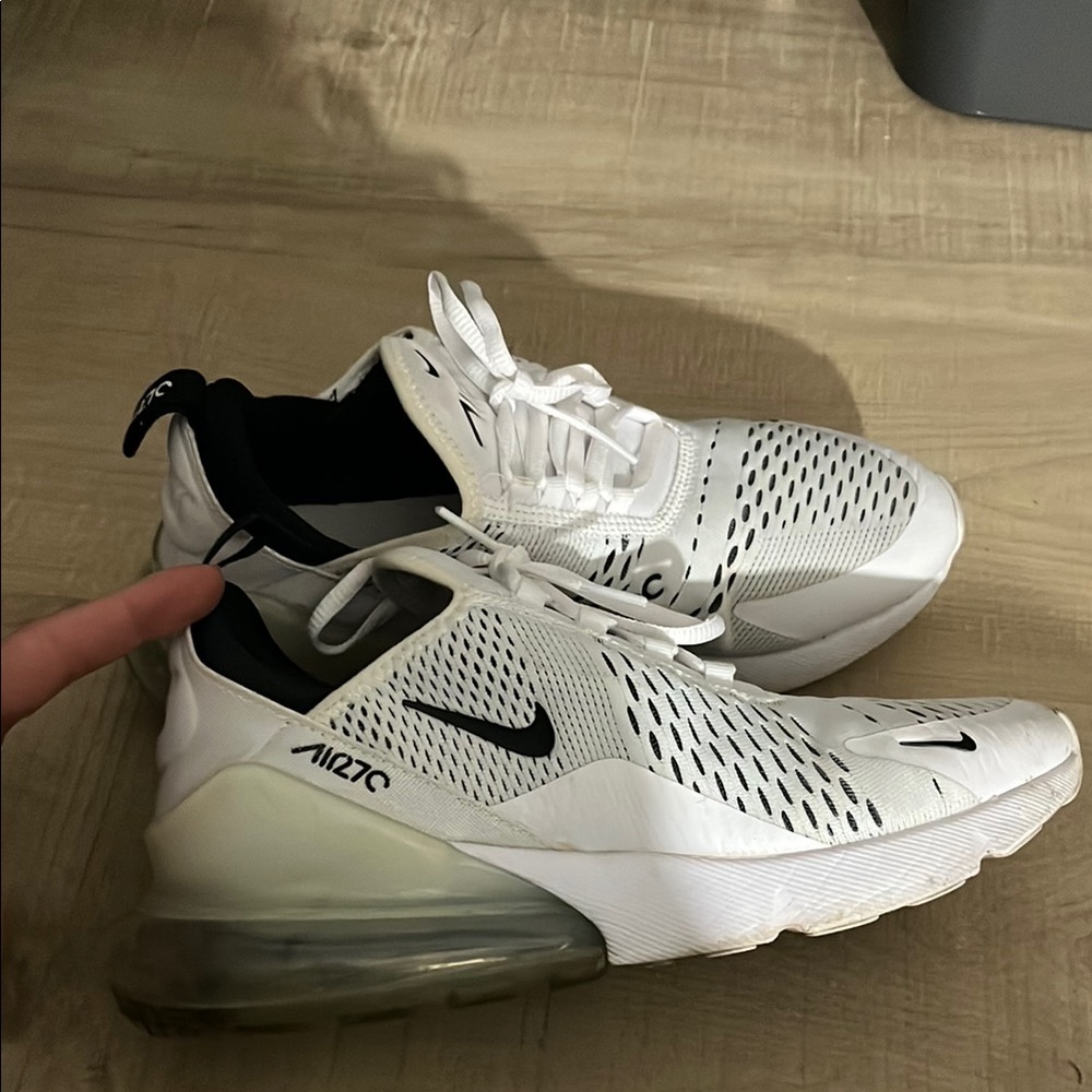 Nike Air Max 270 White and Black Sneakers